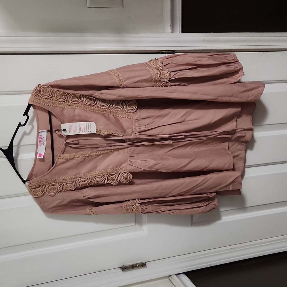 NWT Southern Fried Chics top in dusty rose